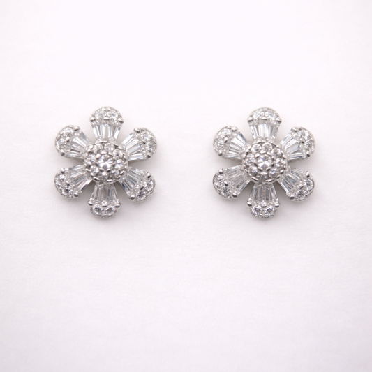 Radiant Daisy 925 Sterling Silver Earrings