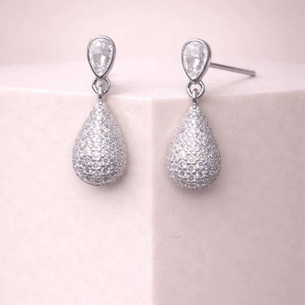 Lumière Drop 925 Sterling Silver Earrings