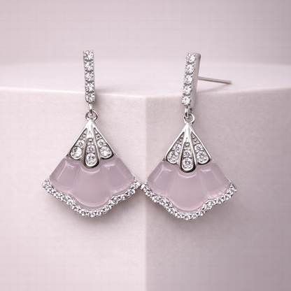 Rosé Drape 925 Sterling Silver Earrings