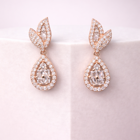 Luminous Leaf 925 Sterling Silver Earrings