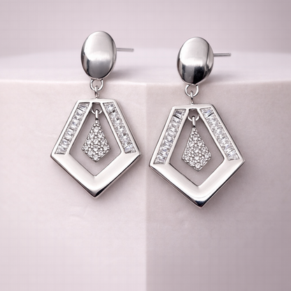 Axis Drop 925 Sterling Silver Earrings