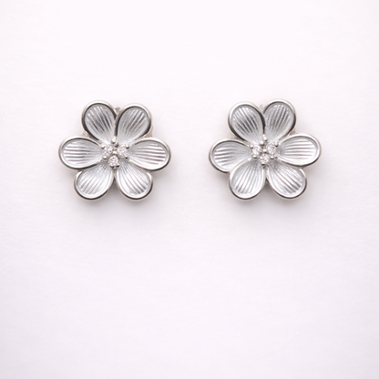 Flora Veil 925 Sterling Silver Earrings