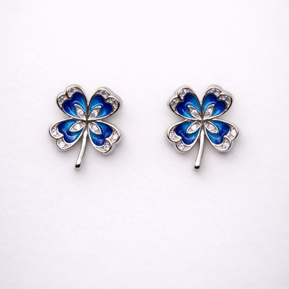 Azure Clover 925 Sterling Silver Earrings