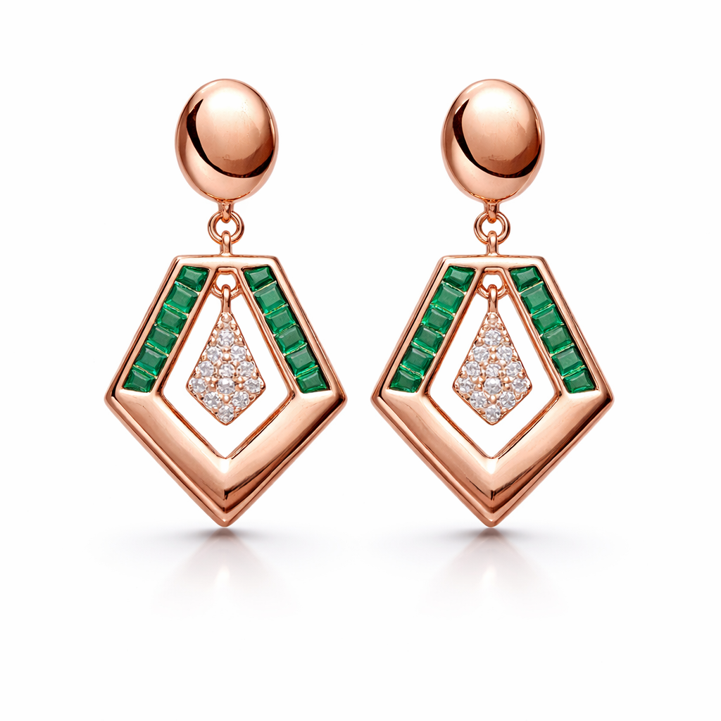 Axis Drop 925 Sterling Silver Earrings