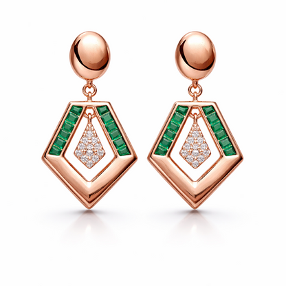 Axis Drop 925 Sterling Silver Earrings