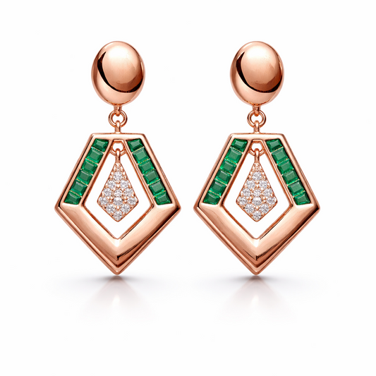 Axis Drop 925 Sterling Silver Earrings