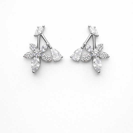 Petal Poise 925 Sterling Silver Earrings