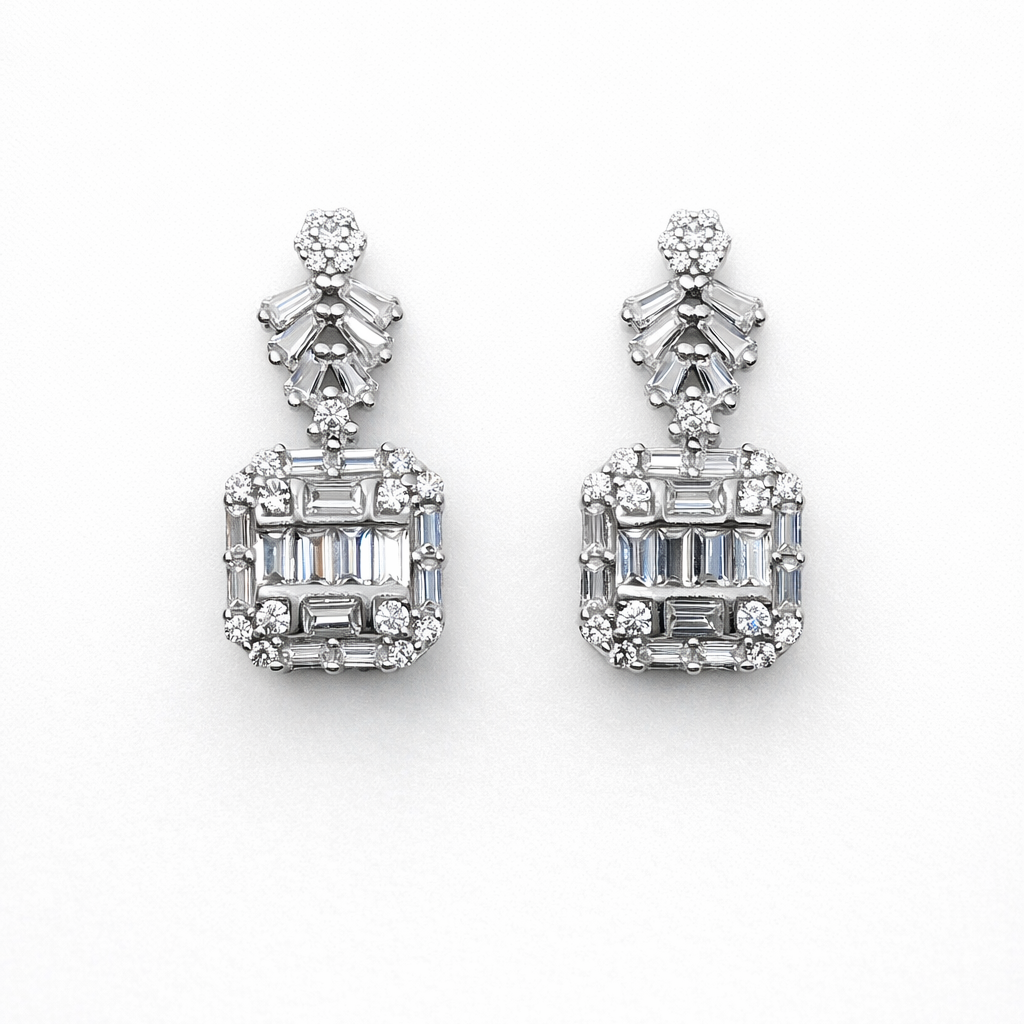 Deco Radiance 925 Sterling Silver Earrings
