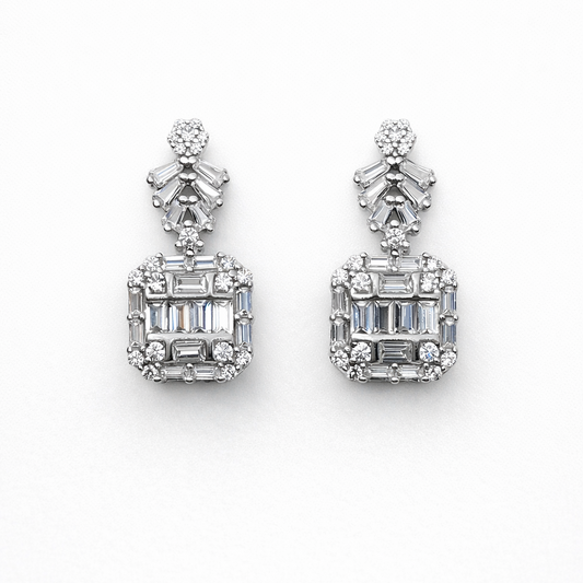 Deco Radiance 925 Sterling Silver Earrings