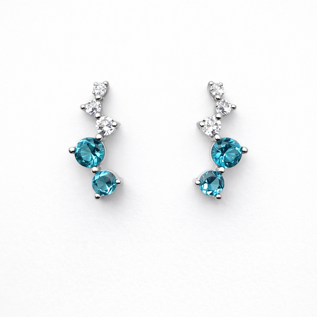 Aqua Trail 925 Sterling Silver Earrings
