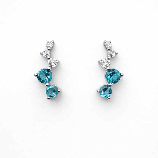 Aqua Trail 925 Sterling Silver Earrings