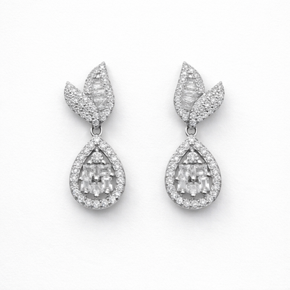 Luminous Leaf 925 Sterling Silver Earrings