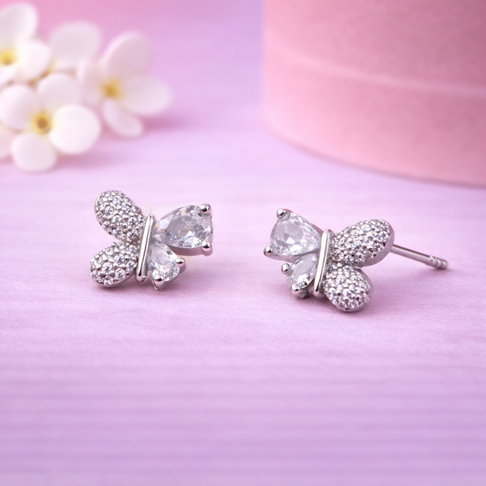 Petite Flutter 925 Sterling Silver Earrings