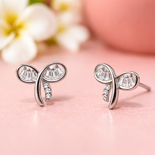 Dewdrop Leaf 925 Sterling Silver Earrings