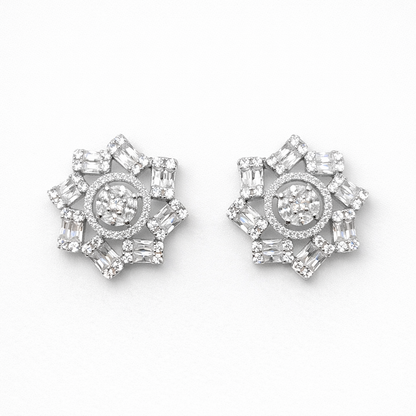 Halo Burst 925 Sterling Silver Earrings