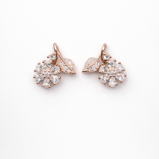 Petal Glint 925 Sterling Silver Earrings