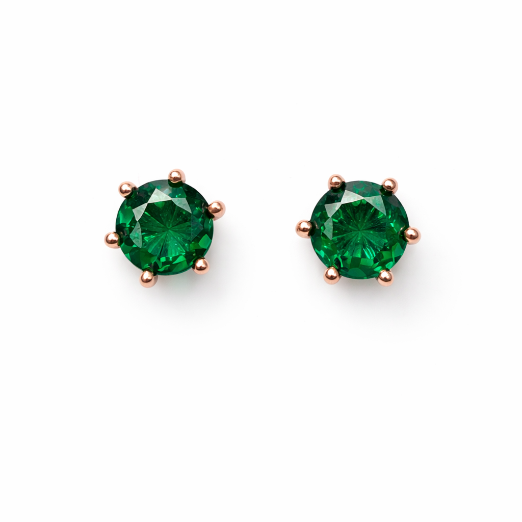 Verdant Glow 925 Sterling Silver Earrings