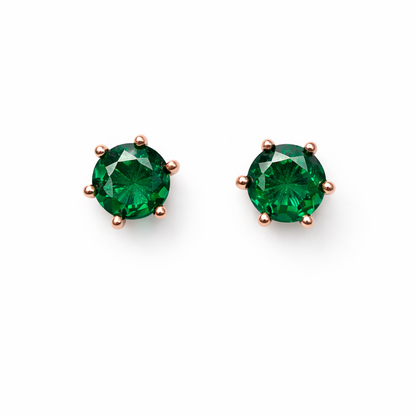 Verdant Glow 925 Sterling Silver Earrings