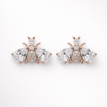 Crystal Bee 925 Sterling Silver Earrings