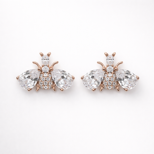 Crystal Bee 925 Sterling Silver Earrings