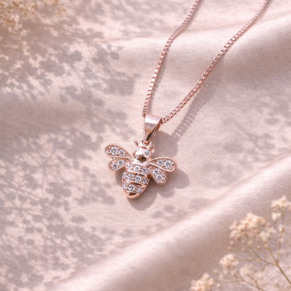 Honeyglow Bee 925 Sterling Silver Necklace