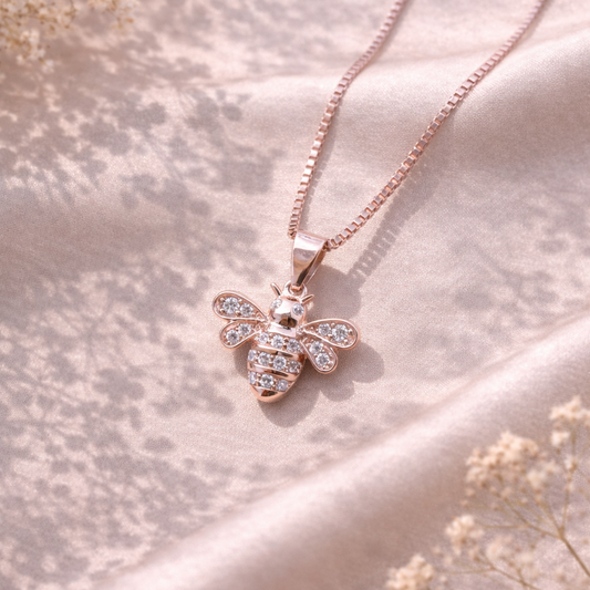 Honeyglow Bee 925 Sterling Silver Necklace
