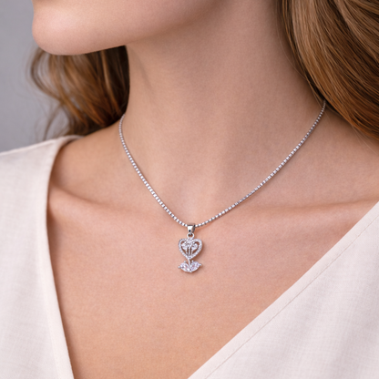 Amora Heart 925 Sterling Silver Necklace