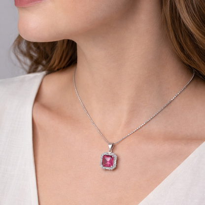 Scarlet Frame 925 Sterling Silver Necklace