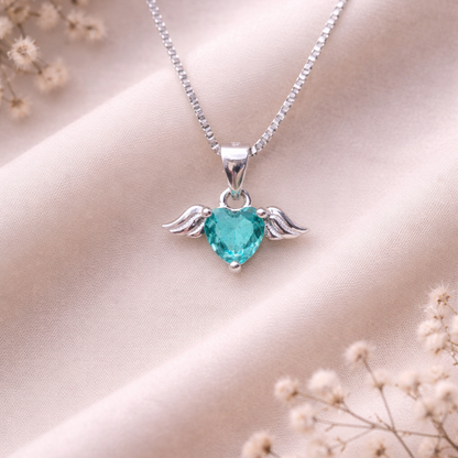 Winged Heart 925 Sterling Silver Necklace