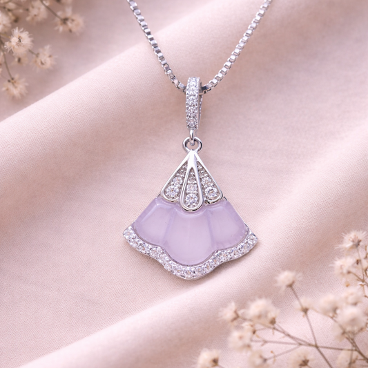 Blush Veil 925 Sterling Silver Necklace