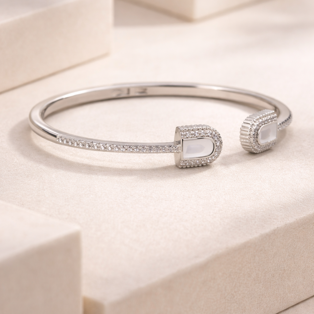 Ivory Frame 925 Sterling Silver Bracelet