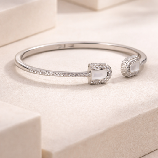 Ivory Frame 925 Sterling Silver Bracelet