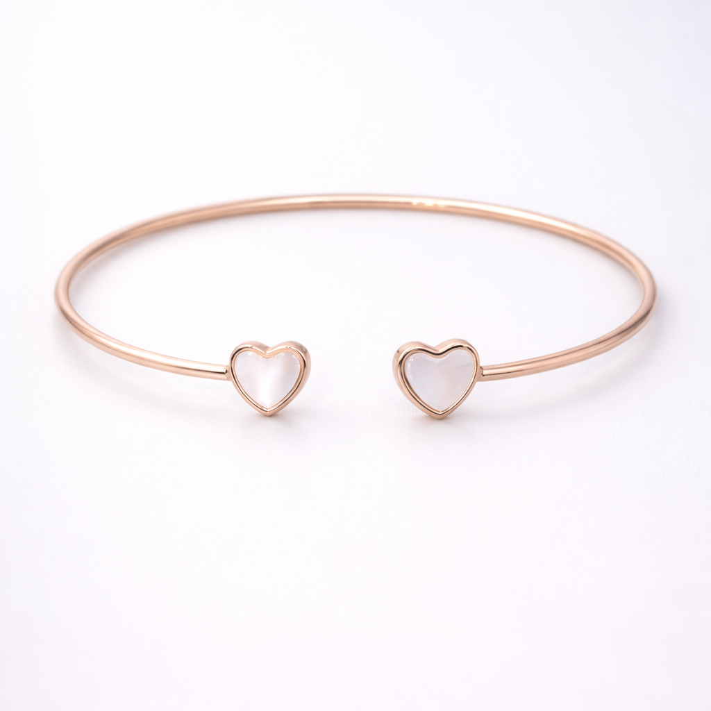 Pearl Hearts 925 Sterling Silver Bracelet