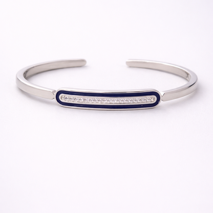 Azure Line Cuff 925 Sterling Silver Bracelet