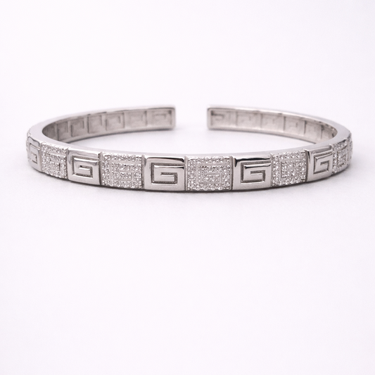 Regal Grid 925 Sterling Silver Bracelet