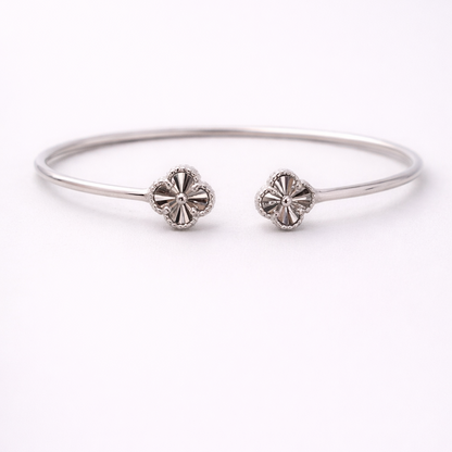 Petal Whisper Cuff 925 Sterling Silver Bracelet