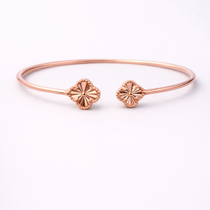 Petal Whisper Cuff 925 Sterling Silver Bracelet