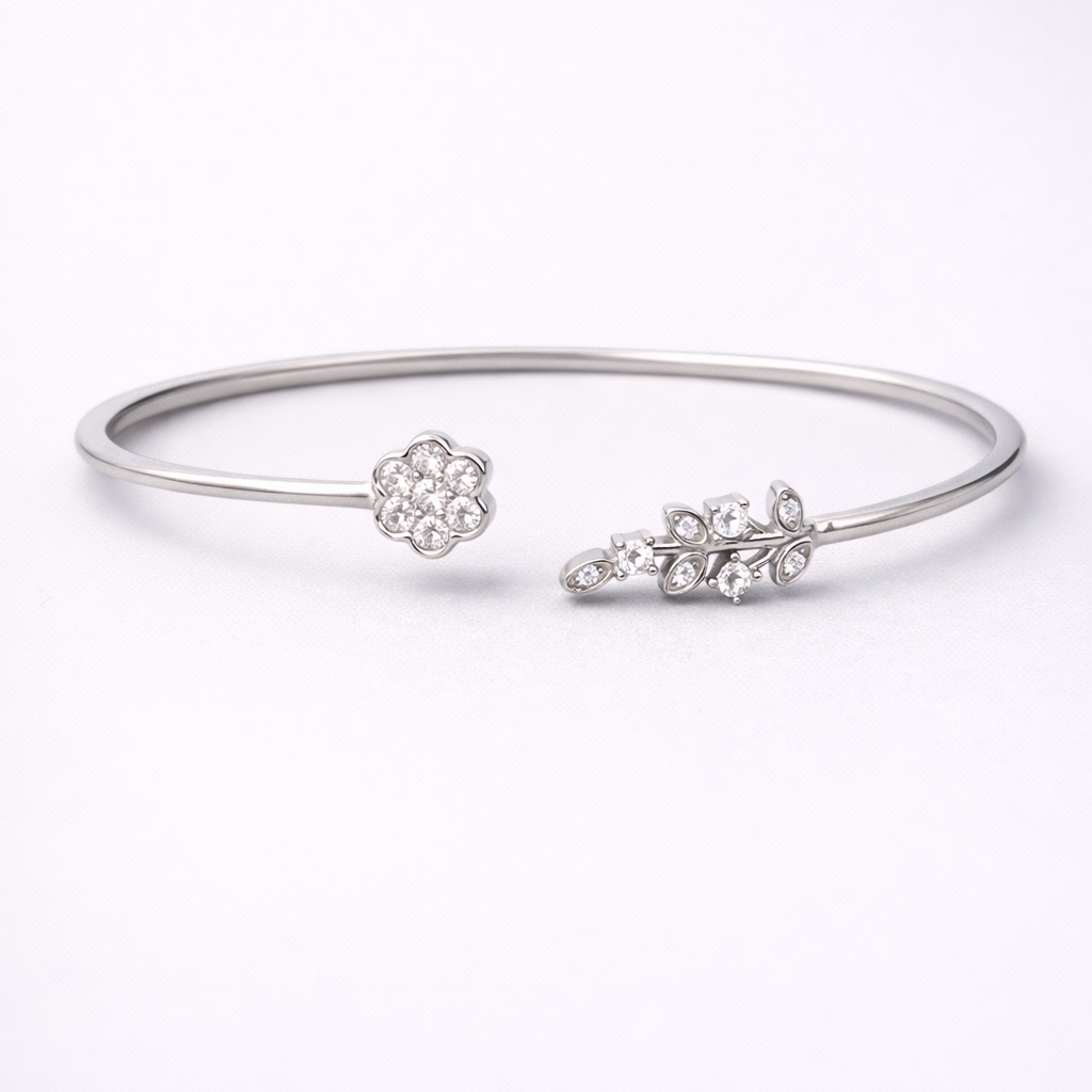 Bloom & Vine Cuff 925 Sterling Silver Bracelet