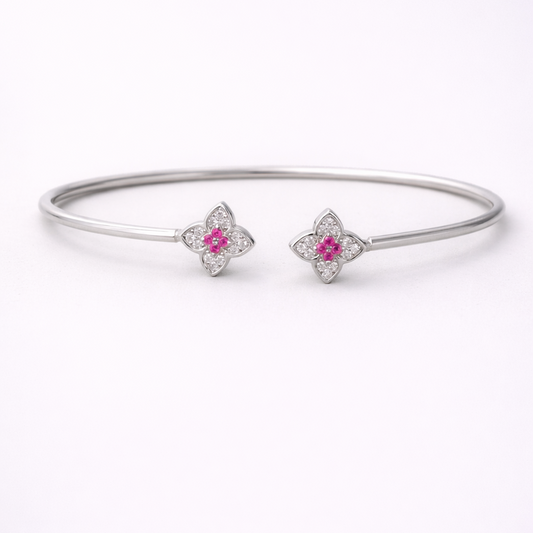Pink Glint 925 Sterling Silver Bracelet