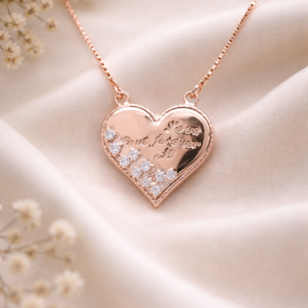 Forever Love Heart 925 Sterling Silver Necklace