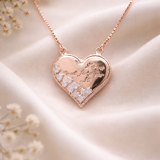 Forever Love Heart 925 Sterling Silver Necklace
