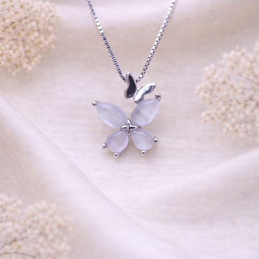 Butterfly Petal 925 Sterling Silver Necklace