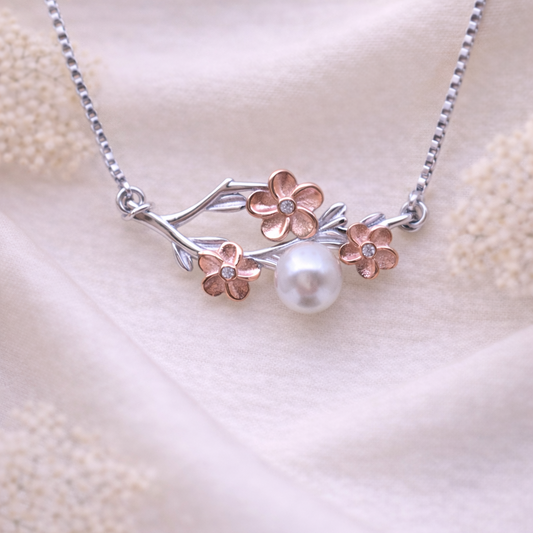 Sakura Pearl Vine Necklace