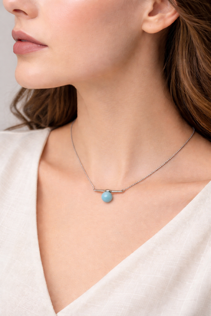 Serenity Drop 925 Sterling Silver Necklace