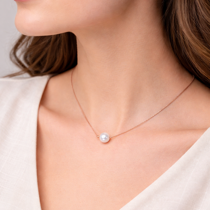 Rosé Pearl Essence 925 Sterling Silver Necklace