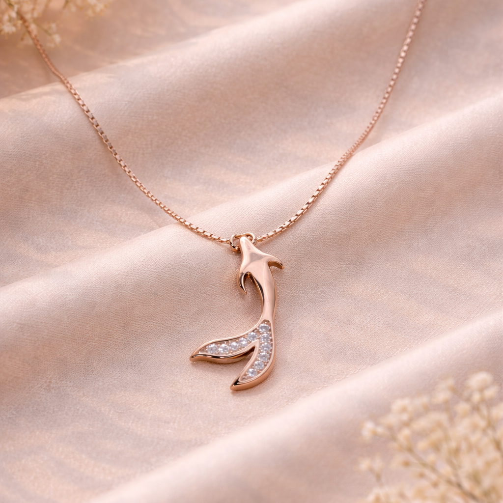 Starlight Antler Rose Gold Necklace