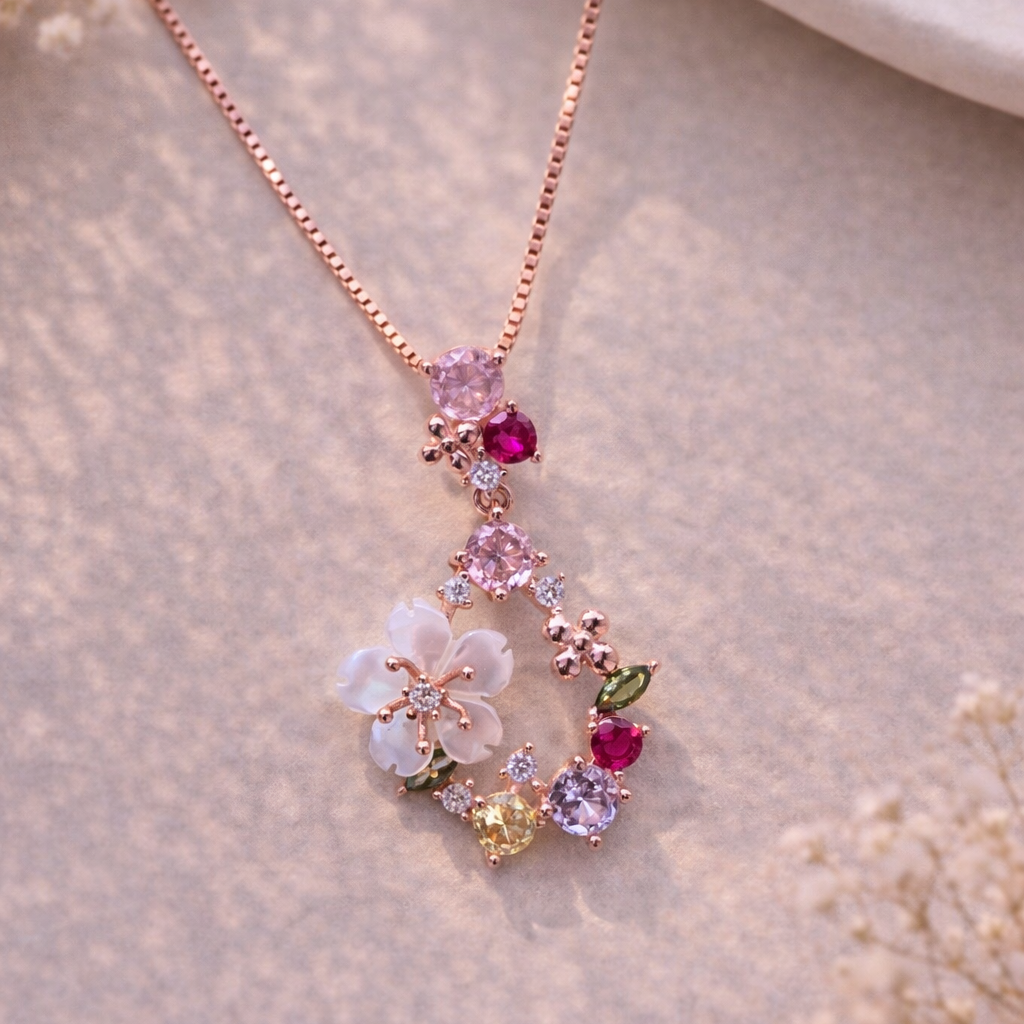 Petal Arc 925 Sterling Silver Necklace