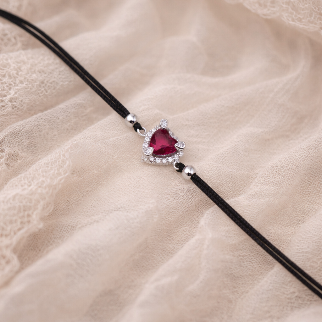 Scarlet Bond 925 Sterling Silver Bracelete (Adjustable)
