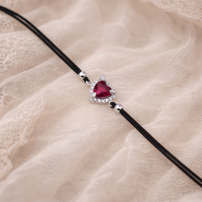Scarlet Bond 925 Sterling Silver Bracelete (Adjustable)