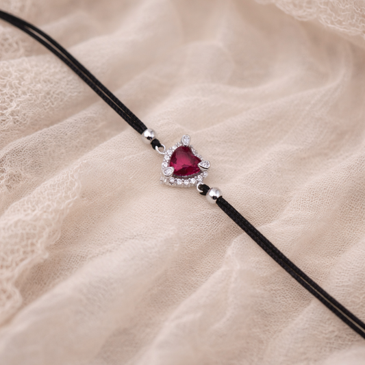 Scarlet Bond 925 Sterling Silver Bracelete (Adjustable)